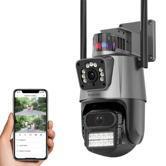 Sigurnosna kamera sa 2 sociva i sirenom 4k 8x zoom