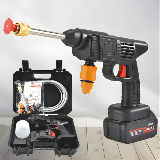 Aku pištolj za pranje pod pritiskom + 2 Baterije Gratis!