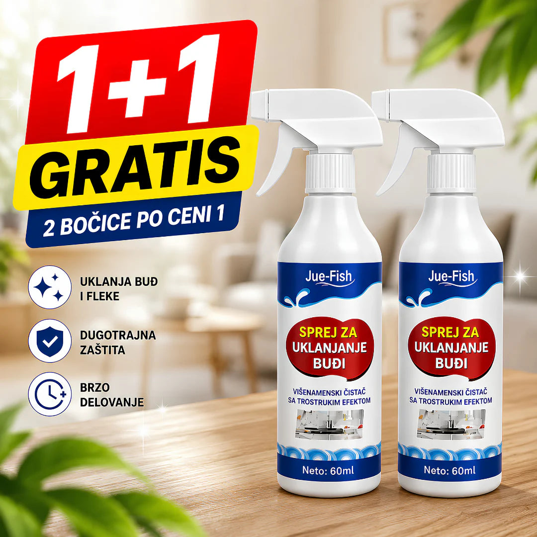 Sprej za Uklanjanje Buđi 1+1 GRATIS