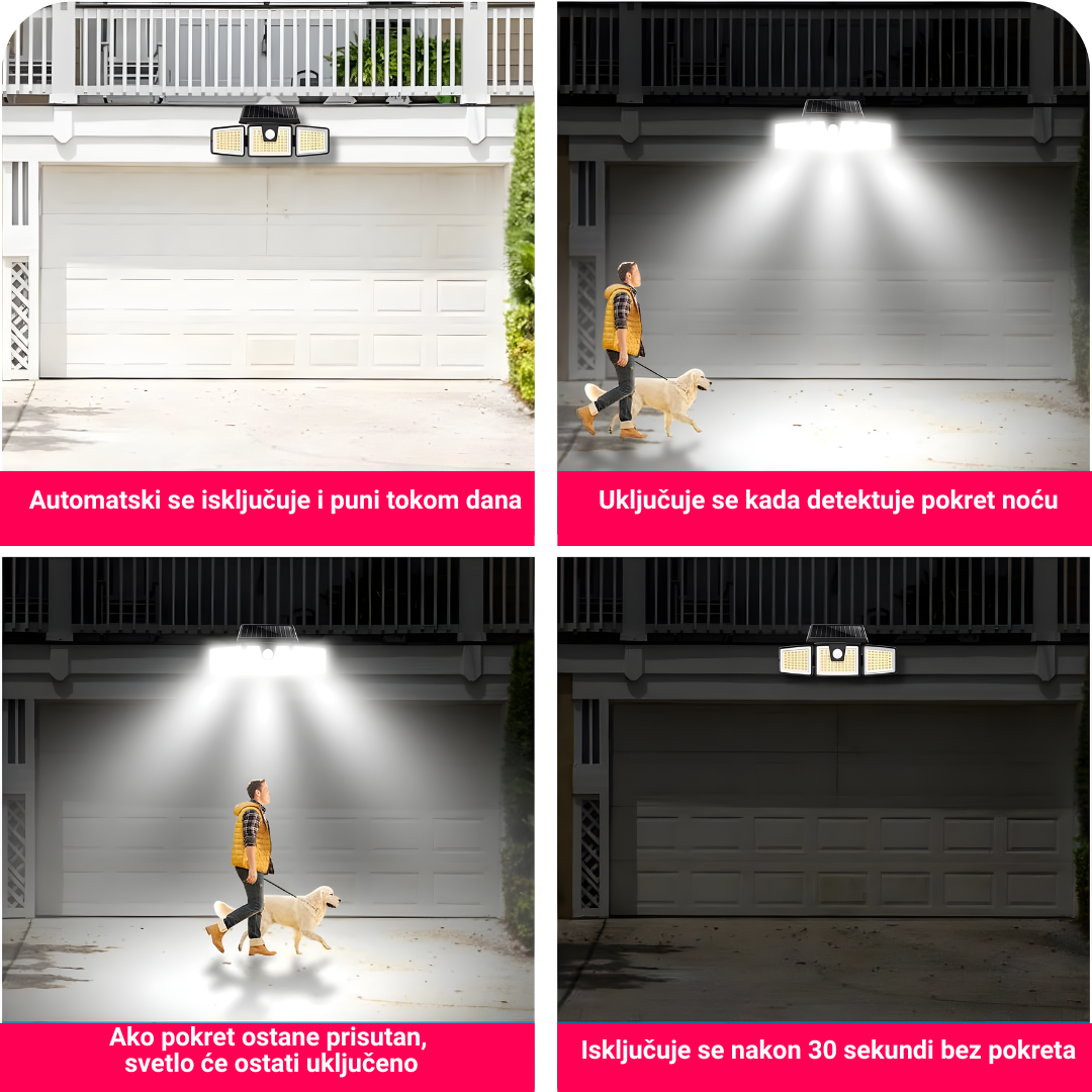 Solarna Lampa sa 3 glave