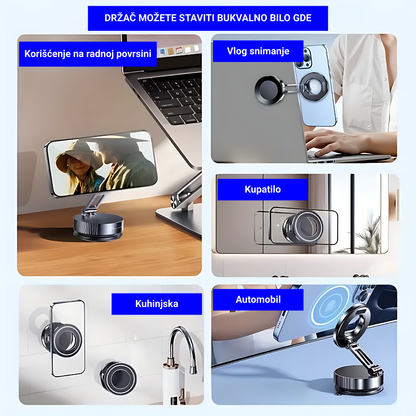 Magnetni vakumski držač za telefon 1 + 1 GRATIS!