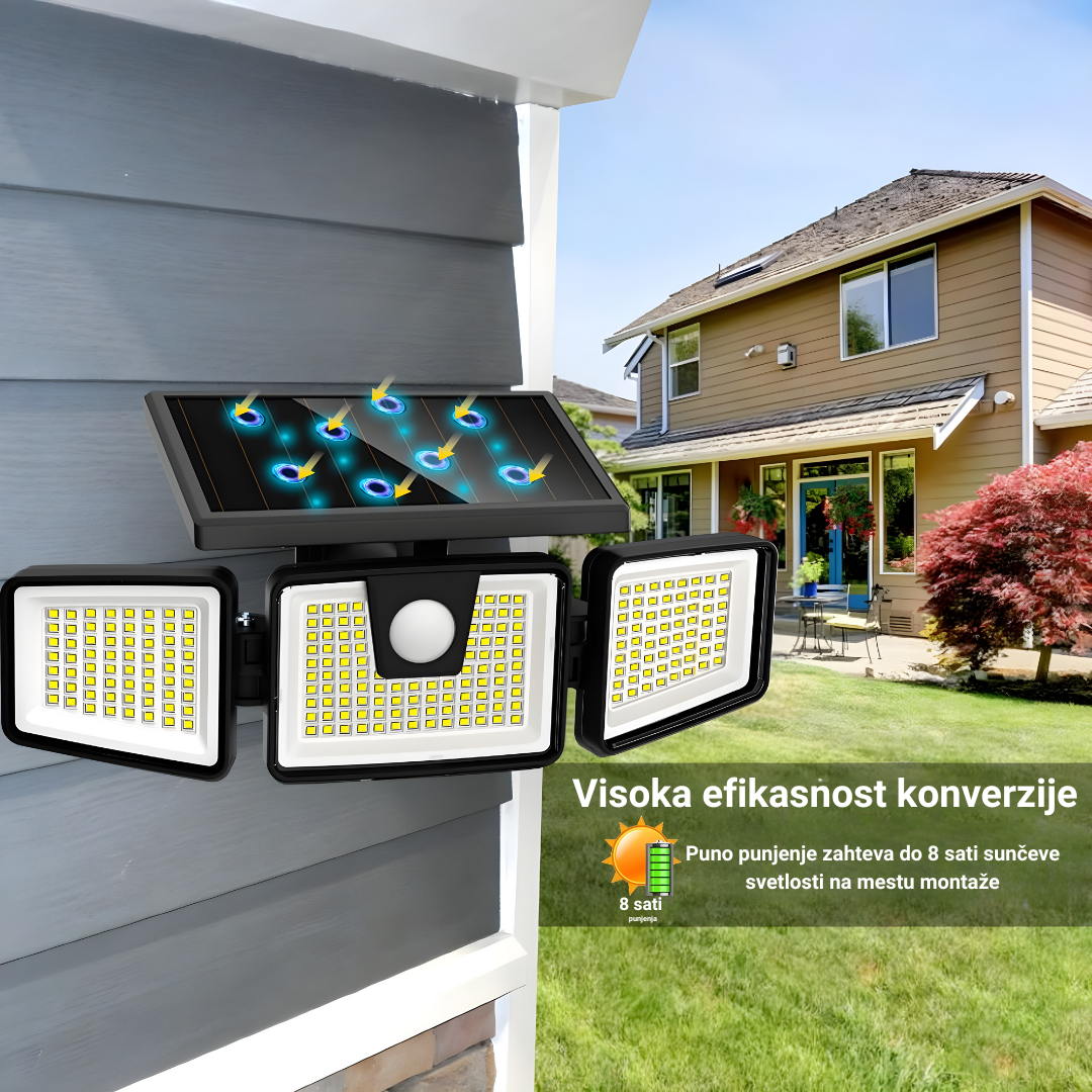 Solarna Lampa sa 3 glave