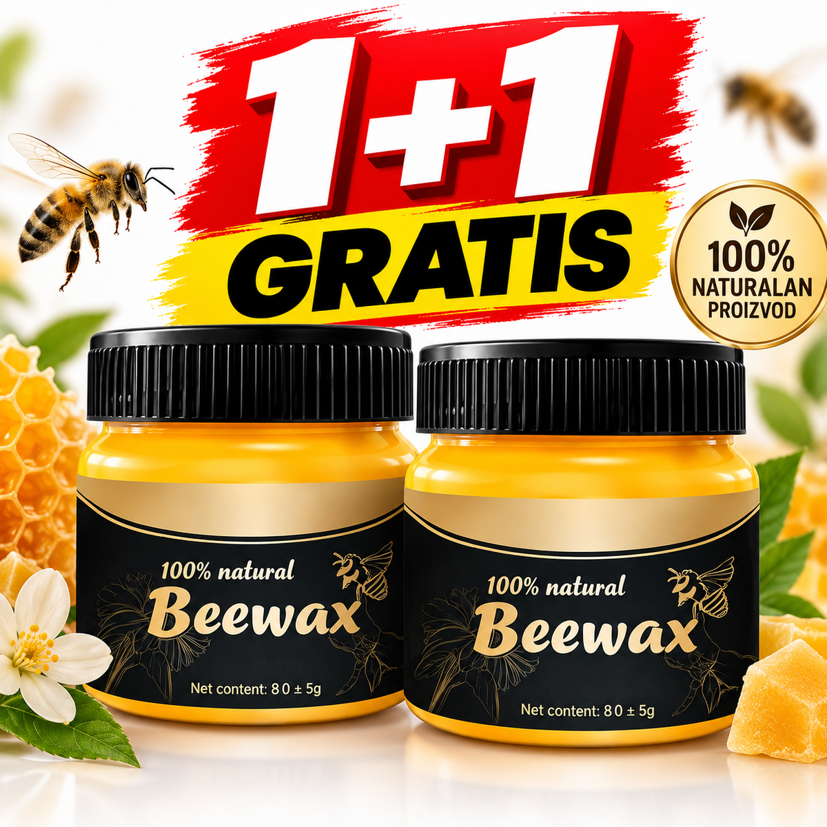 Vosak za poliranje drveta 1 + 1 Gratis