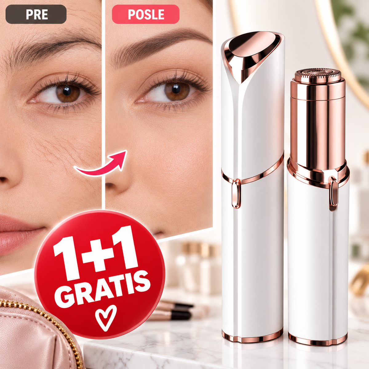 2u1 Flawless Brijač za Lice 1+1 GRATIS