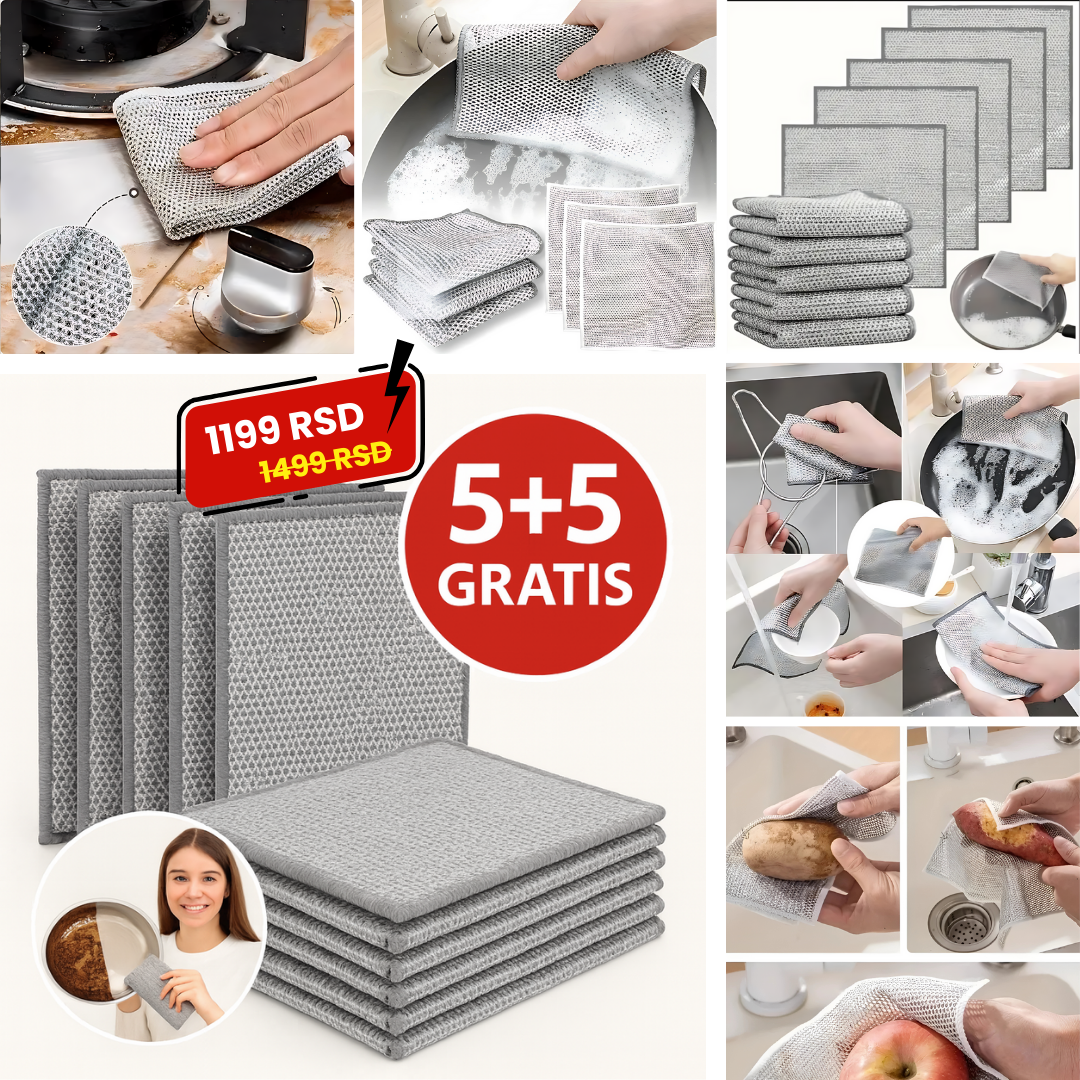 Čelične Magične Krpe 5 + 5 Gratis!