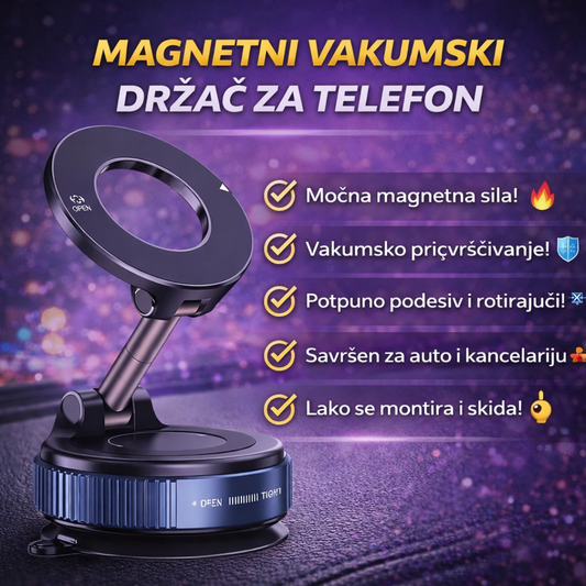 Magnetni vakumski držač za telefon 1 + 1 GRATIS!