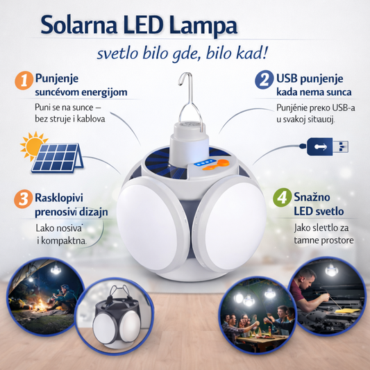 Solarna Led Rasklopiva Lampa