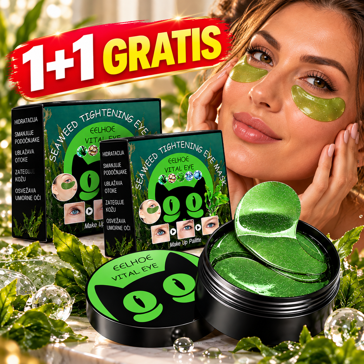Maska za podočnjake 1+1 Gratis!