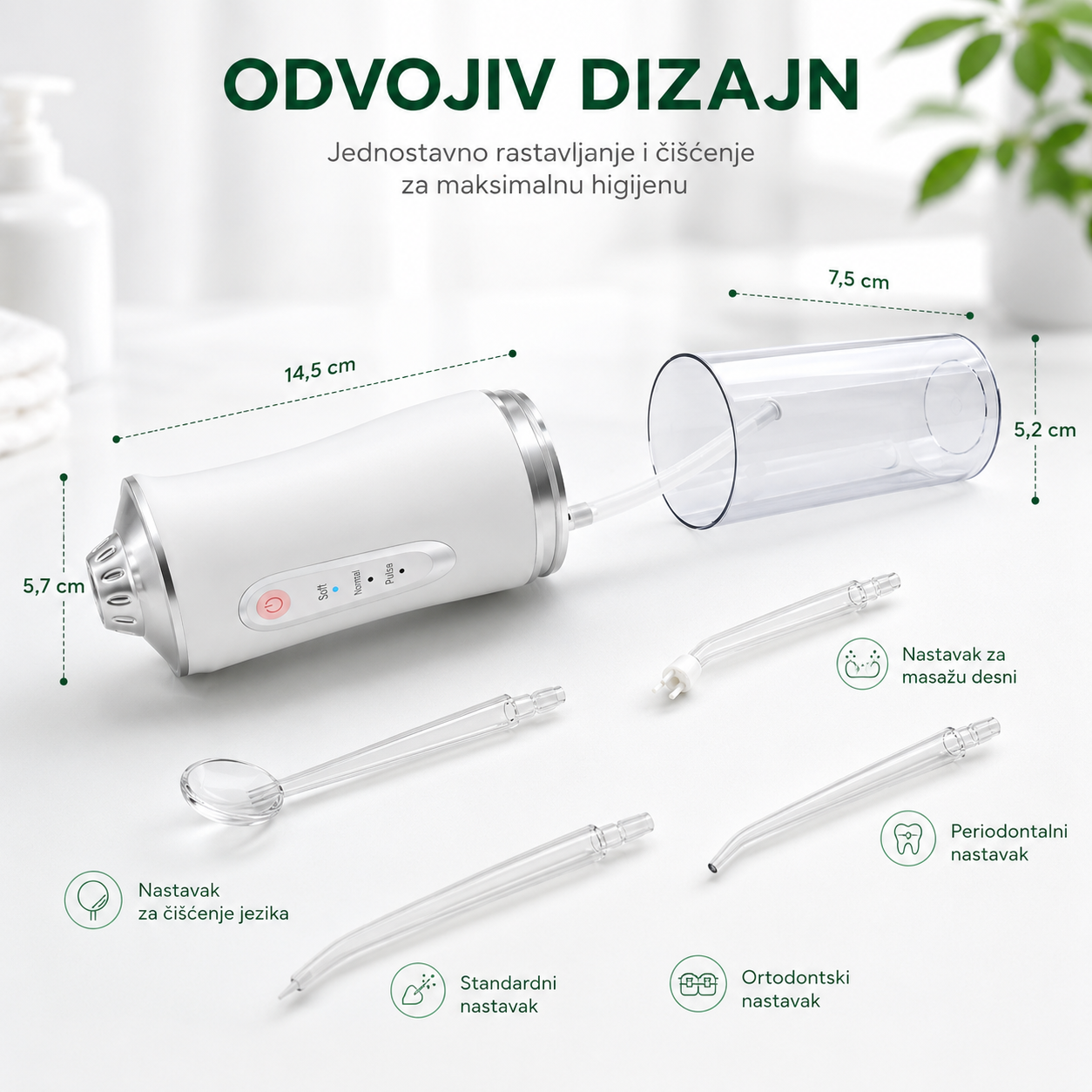 Prenosivi irigator za oralnu upotrebu